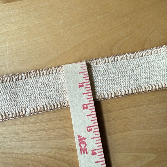 J MCLAUGHLIN VIDA BELT GRASSCLOTH STRETCHY NATURAL NEUTRAL VERSATILE NEW M/L - Picture 7 of 8